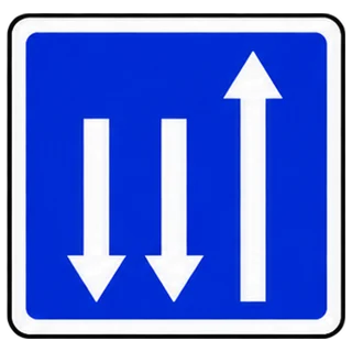 Début de section à trois voies